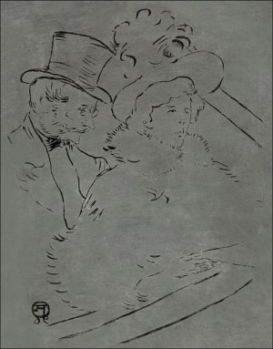 At the Concert, Henri De Toulouse-Lautrec - plakat