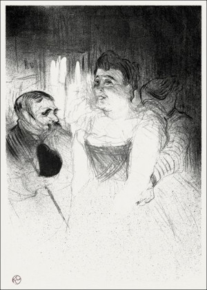 Judic in the Loge, Henri De Toulouse-Lautrec - pla