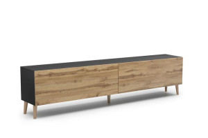 Szafka Rtv Czarny/wotan 160 Cm Skandynawska