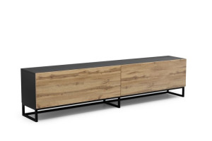 Szafka Rtv Czarny/wotan 160 Cm Stelaż