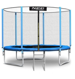 Średnia Trampolina dla dzieci z SIATKĄ+ Drabinką 252cm trampolina ogrodowa