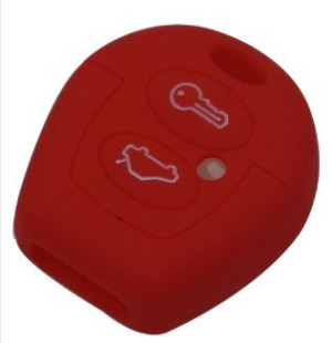 SKODA SEAT VW Etui Silikon 2 przyciski czerwone