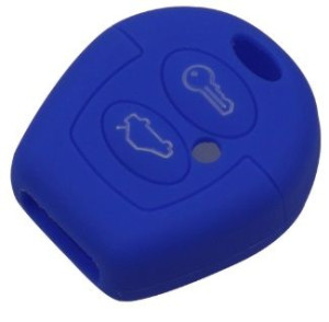 SKODA SEAT VW Etui Silikon 2 przyciski niebieski