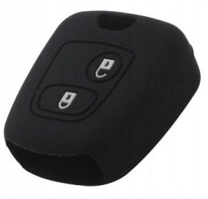 PEUGEOT CITROEN ETUI Silikonowe 2 przyciski czarne