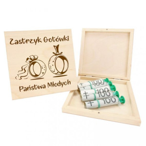 Pudełko na pieniądze obrączki z kapeluszem