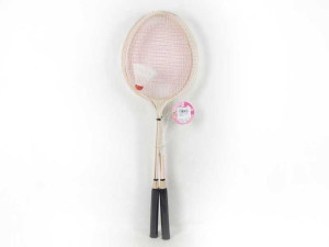 Badminton Drewniany 65 Cm. W Siatce