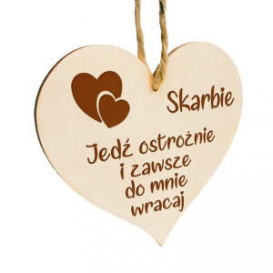 Zawieszka do samochodu Skarbie serca