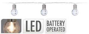 Łańcuch świetlny 10LED z motywem żarówki 2m światło ciepłe białe