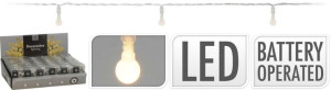 Lampki ogrodowe 10LED kulki ciepłe białe LED na baterie