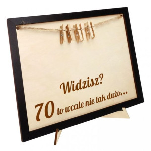 Ramka urodzinowa na pieniądze Widzisz 70 to wcale nie tak dużo