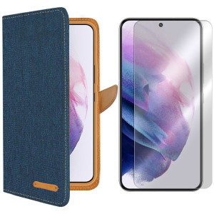 Etui Do Samsung Galaxy S22 Fancy Canvas + Szkło 9h