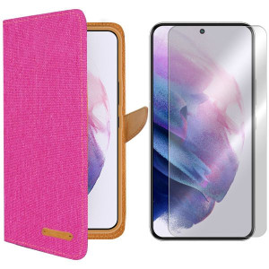 Etui Do Samsung Galaxy S22 Fancy Canvas + Szkło 9h