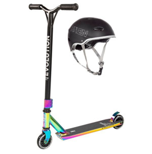 Hulajnoga Wyczynowa RAVEN Slick Neo Chrome + kask