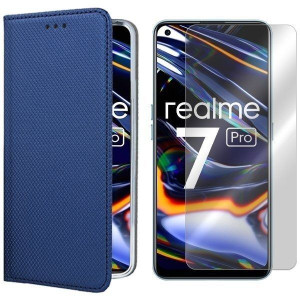 Etui Do Realme 7 Pro Pokrowiec Case Magnet + Szkło