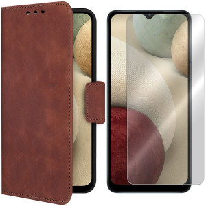 Etui Do Samsung Galaxy A12 Fancy Velvet + Szkło 9h