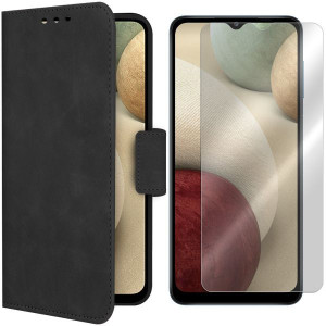 Etui Do Samsung Galaxy A12 Fancy Velvet + Szkło 9h