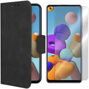 Etui Do Samsung Galaxy A21s Fancy Velvet +szkło 9h