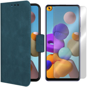 Etui Do Samsung Galaxy A21s Fancy Velvet +szkło 9h