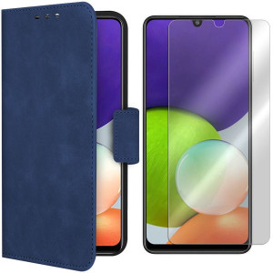 Etui Do Samsung Galaxy A22 4g Fancy Velvet + Szkło