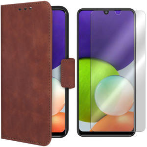 Etui Do Samsung Galaxy A22 4g Fancy Velvet + Szkło