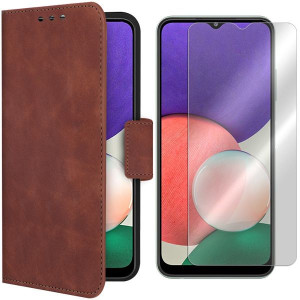 Etui Do Samsung Galaxy A22 5g Fancy Velvet + Szkło