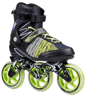 Łyżworolki Nils Extreme NA1206  czarno-zielone rozmiar 46