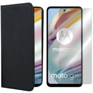 Etui Do Motorola Moto G60 Kabura Magnet + Szkło 9h