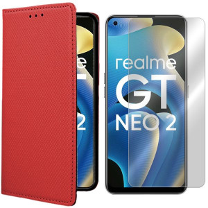 Etui Do Realme Gt Neo 2 5g Pokrowiec Magnet +szkło