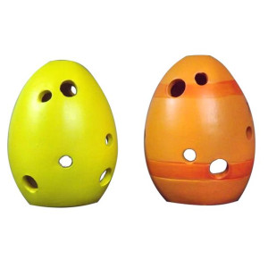 Jajko ceramiczne lampion w kolorze pomarańczowym 10x7cm ozdoba Wielkanoc