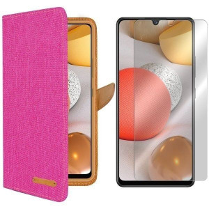 Etui Do Galaxy A42 5g Sm-a426 Fancy Canvas + Szkło