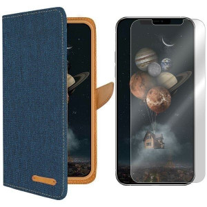 Etui Do Iphone 12 Pokrowiec Fancy Canvas + Szkło