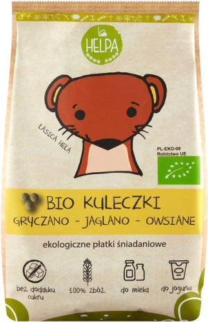 Płatki śniadaniowe Kuleczki gryczano - jaglano - owsiane BIO 160 g - Helpa