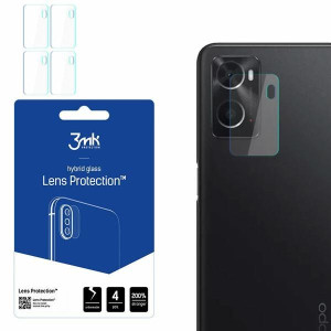 Szkło hybrydowe na obiektyw aparatu 3MK Lens Protection Oppo A76 [4 PACK]