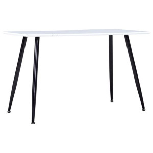 Stół do jadalni, biało-czarny, 120x60x74 cm, MDF