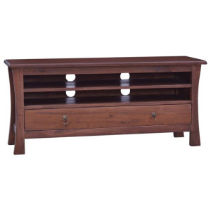 Szafka pod TV, klasyczny brąz, 100x30x45 cm, drewno mahoniowe