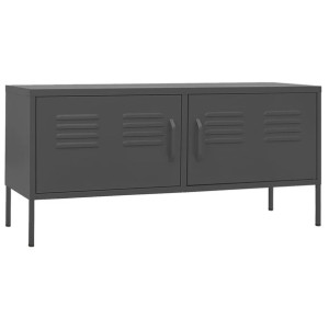 Szafka pod telewizor, antracytowa, 105x35x50 cm, stalowa