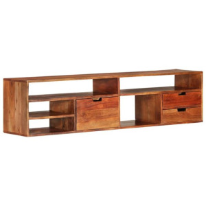 Szafka pod TV, 140x30x35 cm, lite drewno akacjowe