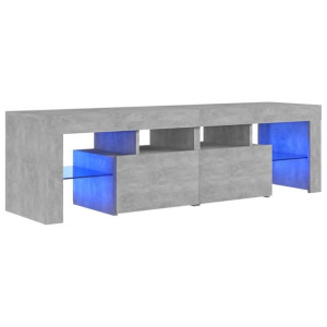 Szafka pod TV z oświetleniem LED, szarość betonu, 140x35x40 cm