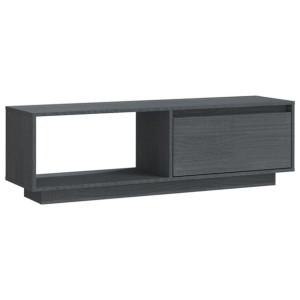 Szafka pod telewizor, szara, 110x30x33,5 cm, drewno sosnowe