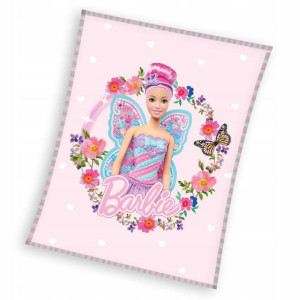 Barbie Koc polarowy Narzuta 110 x 140 cm