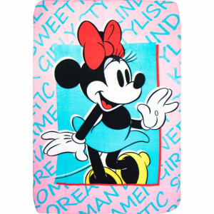Koc polarowy, Narzuta 150x100 cm MYSZKA MINNIE