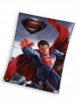 SUPERMAN Koc polarowy Narzuta 110 x 140 cm