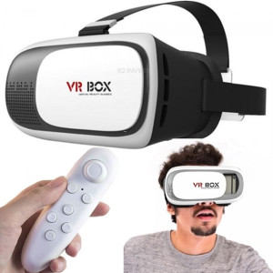 OKULARY GOGLE VR do telefonu + PILOT BLUETOOTH