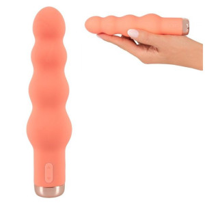 Falowany WIbrator Mini Beads Peachy 16,5cm