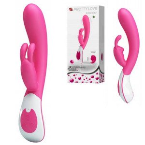 Wibrator 2 Silniki Króliczek Dildo z Wibracją