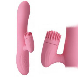 Dildo Wibrator Obrotowy Stymulator 2w1 Rotacja