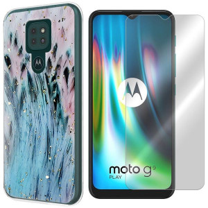 Etui Do Motorola Moto G9 Case Gold Trendy + Szkło