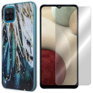 Etui Do Samsung Galaxy M12 Case Gold Trendy +szkło