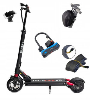 Hulajnoga elektryczna Techlife X6 solidna 45 km/h 800W zasięg 45 km