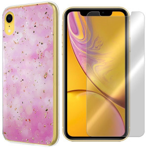 Etui Do Iphone Xr Pokrowiec Gold Trendy + Szkło 9h